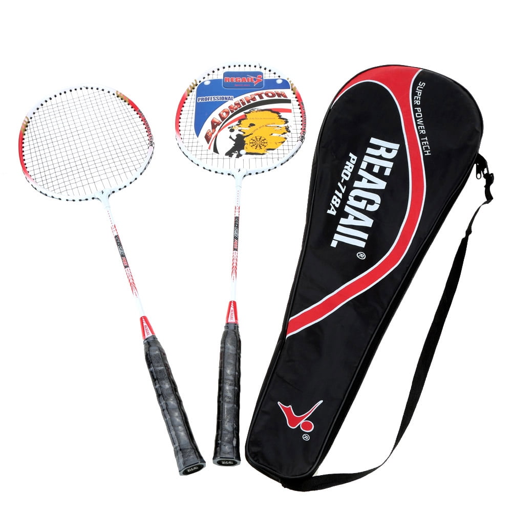 2Pcs Training Badminton Racket Racquet with Carry Bag Sport Equipment ...