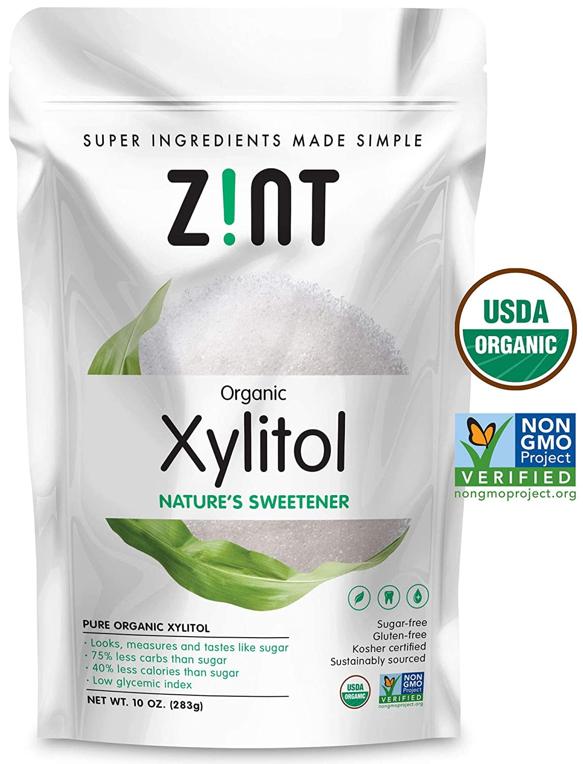 Organic Xylitol Sweetener (10 oz) Keto Friendly, Organic Certified