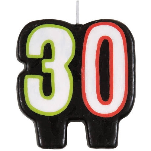 Birthday Cheer 30th Birthday Candle Walmart Com Walmart Com