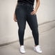 thumbnail image 2 of Jeggings con forro polar para mujer, tallas grandes - Cintura alta, sin cremallera, denim elástico, pantalones térmicos de invierno - L-XXXXL, 2 of 5
