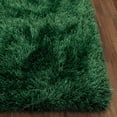 thumbnail image 3 of Well Woven Kuki Chie Glam Solid Textured Ultra-Soft Green 2'3" x 7'3" Runner Two-Tone Shag Area Rug, 3 of 8