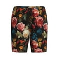 thumbnail image 4 of Wukai Rose Flowers Men’s Short Pajama Pants With Pockets Soft Sleep Pj Shorts for Men-Large, 4 of 6