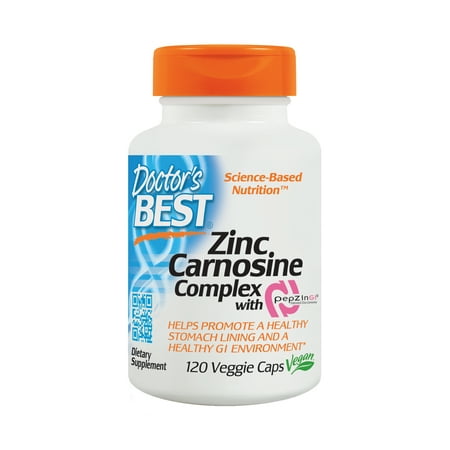 Doctor's Best PepZin GI Veggie Caps, 120 Ct (The Best Zinc Supplement)