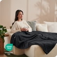 thumbnail image 4 of Bare Home Manta de Felpa Polar de 300 G/M², Microfibra Mullida, Suave y Afelpada, Tamaño Twin/Twin XL, Color Negro, 4 of 7