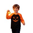 thumbnail image 4 of WAYUTE Halloween Boys Raglan Long Sleeve Pumpkin Print Lightweight Tunic Shirt for Toddler Kids Holiday Party Soft Top Casual Daily Wear,Orange,Size 9-10 Y, 4 of 4