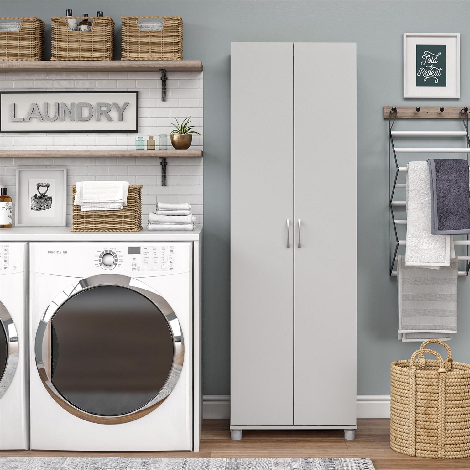 Systembuild Evolution Lory 24" Utility Storage Cabinet, White