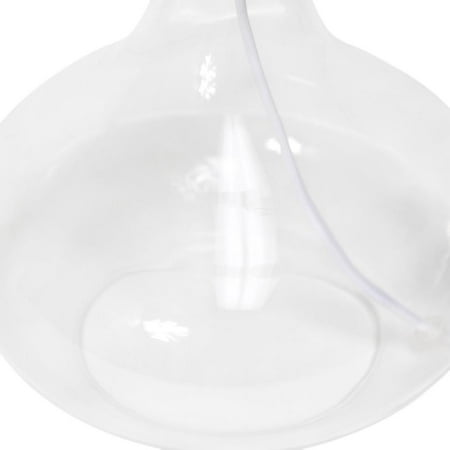 Simple Designs - Glass Raindrop Table Lamp with Fabric Shade - Clear/Gray