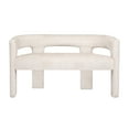 thumbnail image 2 of Jofran Gwen Modern Luxury Jacquard Fabric Upholstered Sculpture Bench, 2 of 7