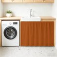 thumbnail image 2 of Burnt Orange Oven Skirt Curtain for Kitchen Decor 28"x35", Fall Autumn Thanksgiving Farmhouse Solid Color Self Adhesive Stove Curtains Skirt Cabinet Curtains for Bathroom Laundry Room, 2 of 8