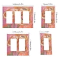 thumbnail image 2 of Yayeee Rocker Switch Wall Plate 3-Gang 6.5"x4.6" Home Decorative Outlet Cover, Abstract Pink Flowers, 2 of 6