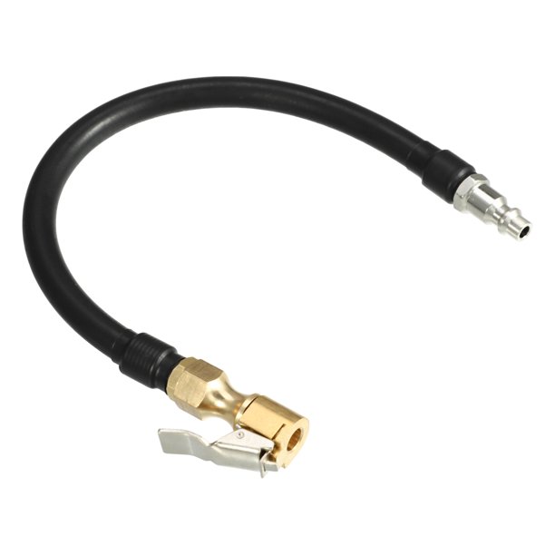 Adaptador de manguera de inflador de aire universal de 30 cm de longitud para válvula de neumático, manguera de extensión para inflador de neumáticos