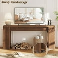 thumbnail image 4 of 71" Extra Long Console Table, Wood Farmhouse Entryway Table, Plank and Beam Console Tables for Living Room, Entry, Entrance, Behind Couch, Hallway, Foyer, Narrow Sofa Tables for Front Door, 4 of 16