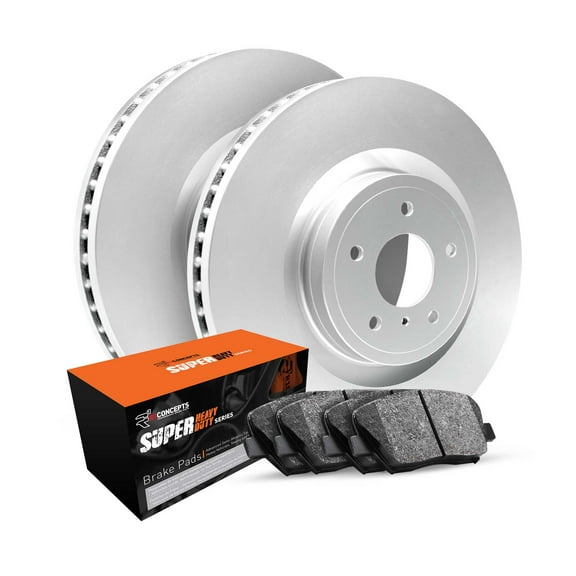 R1 Concepts Rear Brakes and Rotors Kit |Rear Brake Pads| Brake Rotors and Pads| Super Duty Brake Pads and Rotors WDXN1-48001