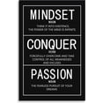 thumbnail image 2 of Inspirational Canvas Painting Mindset Noun Conquer Verb Passion Noun Wall Art Motivational Poster Prints Artwork Wall Pictures for Living Room Home Office Decor Framed Ready to Hang 12X18, 2 of 6