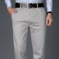 thumbnail image 5 of Pantalones casuales de negocios para hombre, de color 4, de tela modal, rectos, de alta calidad, de marca masculina, azul marino, gris claro, caqui y negro, 5 of 5