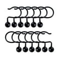 thumbnail image 6 of Utopia Alley Shower Hooks - Shower Curtain Rings for Bathroom - Rust Proof Shower Curtain Hooks for Shower Curtain or Liner - Set of 12, Matte Black, 6 of 9