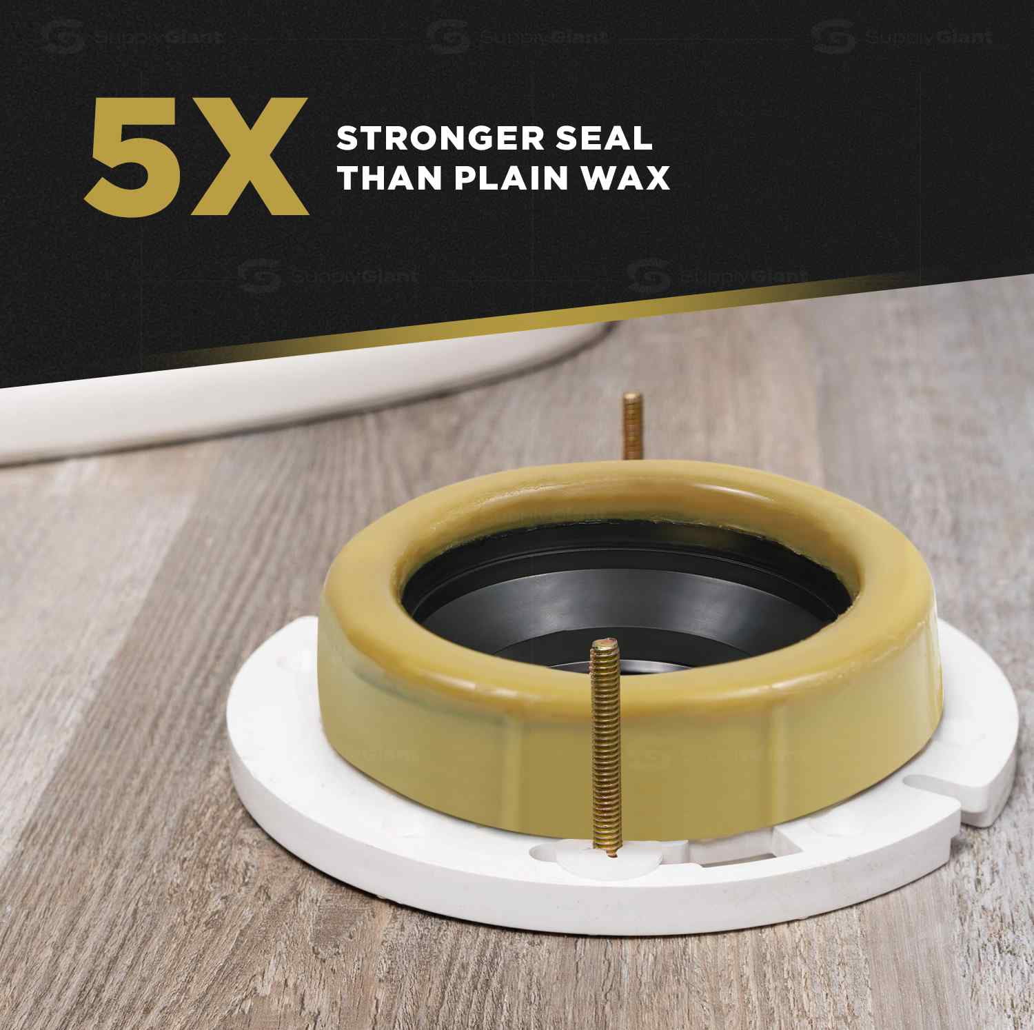 Extra Thick Toilet Wax Ring Gasket with Flange for Toilet Bowl Waste Lines, Universal Fit for 3 or 4 Inch Lines- Gas, Odor, and Watertight Seal