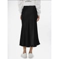 thumbnail image 6 of High Waist Satin Midi Skirt, 6 of 6