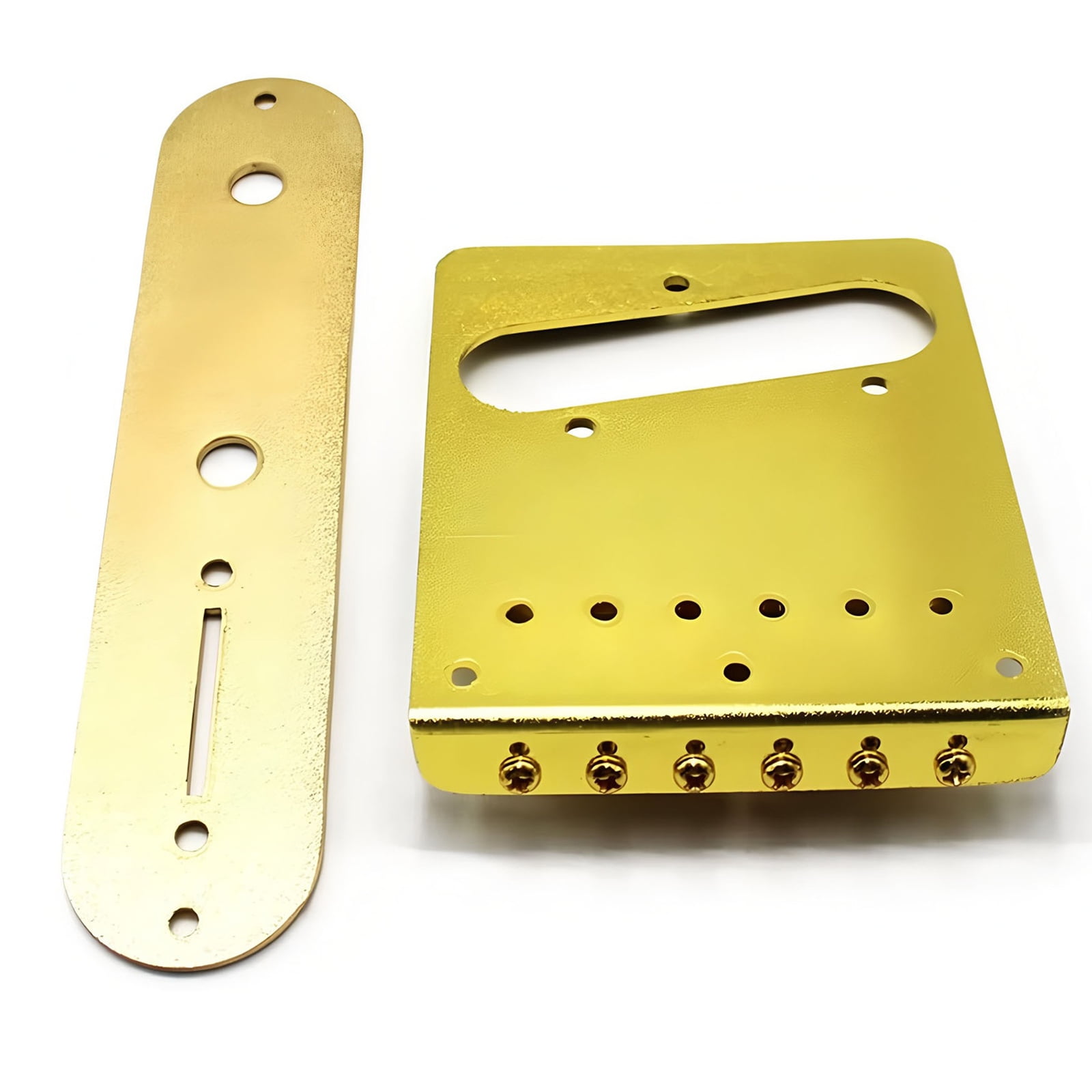 Electric Guitar Engraved Bridge Control Plate Set 6 String Roller Saddles Bridge and Control Plate Instrument Parts