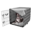 thumbnail image 5 of Geometric Dog Crate Cover, Greyscale Rings Overlapping Ovals Interlocked Ellipses Retro Mosaic Modern Graphic, Easy to Use Pet Kennel Cover Small Dogs Puppies Kittens, 7 Sizes, Grey, by Ambesonne, 5 of 6