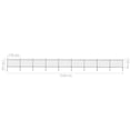 thumbnail image 2 of vidaXL Garden Fence Patio Privacy Screen Fence Wall with Hoop Top Steel Black, 2 of 4