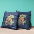 thumbnail image 4 of 20x20 Green Black Blue Bird Blown Seam Broadcloth Animal Print Throw Pillow, 4 of 5