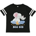 thumbnail image 3 of Inktastic Big Sis Cute Elephants with Moon and Stars Girls Toddler T-Shirt, 3 of 5