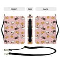 thumbnail image 5 of FOR U DESIGNS Cute Cat Bible Bags for Women Portable Sturdy Bible Protective Carrier Size Medium Stylish PU Leather Bible Bag Waterproof Crossbody Bible Bag for Bible Study Religious, 5 of 7