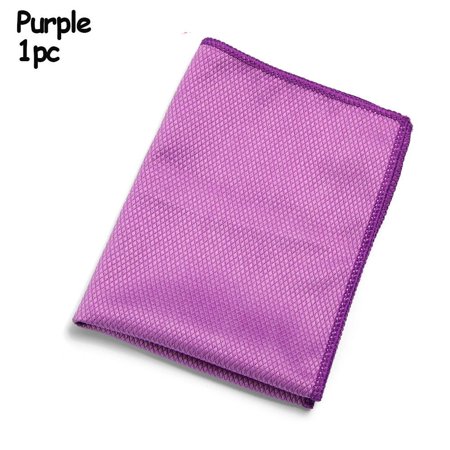 1/3Pcs Absorbent Glass Window Household Car Cleaning Rags Scouring Pad Washing Towel Dish Cloth PURPLE 1PC