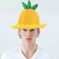 thumbnail image 5 of Pineapple Hat Funny Hat Headdress Fruit Party Hats Funny Plush Cartoon Bucket Hat Cosplay Costume Hawaiian Photo Props, 5 of 7