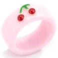thumbnail image 1 of Women Ring Resin Round Cute Decorative Finger Ring Knuckle Ring Stackable Ring, 1 of 10