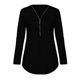 thumbnail image 4 of Pntutb - Blusa suelta de gasa para mujer, cuello en V, manga larga, con cremallera frontal Pntutb Pntutb-75, 4 of 7