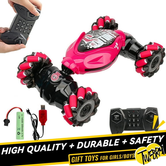 Twfbrm 1:14 RC Cars - 2.4GHz Remote Control Car with Lights for Boys 4-7 Year Old Boys Girls ,4WD All-Terrain Transform Off Road for Rotating,Stocking Stuffers for Kids,9.5 x5.9x3.7in