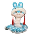 thumbnail image 1 of Juguete de peluche del año de la serpiente, muñeco de serpiente abrazable, lindo cojín de peluche de serpiente festiva. azul, 1 of 9
