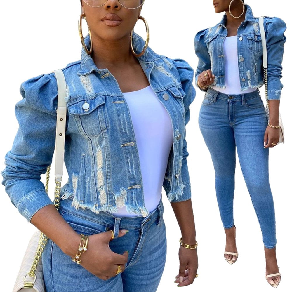 Short jean jacket deals