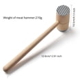 thumbnail image 3 of Meat Tenderizer Mallet, Two Sides Wood Meat Hammer Mallet Pounder for Tenderizing Steak Beef Practical Home Kitchen Tool Comfort, 3 of 9