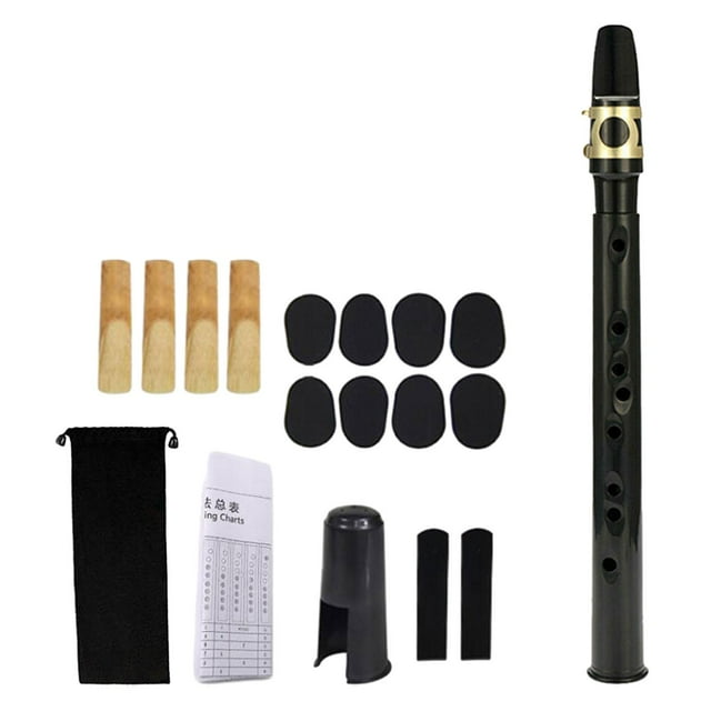 Tachiuwa Mini Saxophone de Poche Mini Saxophone Instrument à Vent pour les Amateurs Professionnels Noir