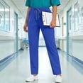 thumbnail image 4 of Xuniizn Scrub Pants for Women Drawstring Mid Rise Soft Stretchy Multi Pockets Medical Nursing Uniform Scrubs Bottoms, XS-2XL, 4 of 9