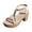 Beige, variant on Womens Platform Slingback Dress Sandals 2026 Beach Summer Boho Braided Gemstones Chunky Block High Heel Linen Sandals White Size 9