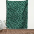 thumbnail image 3 of Ambesonne Palm Leaf Fabric by the Yard Upholstery, Fresh Hawaii Summer, 3 Yards, Dark Green Black, 3 of 4