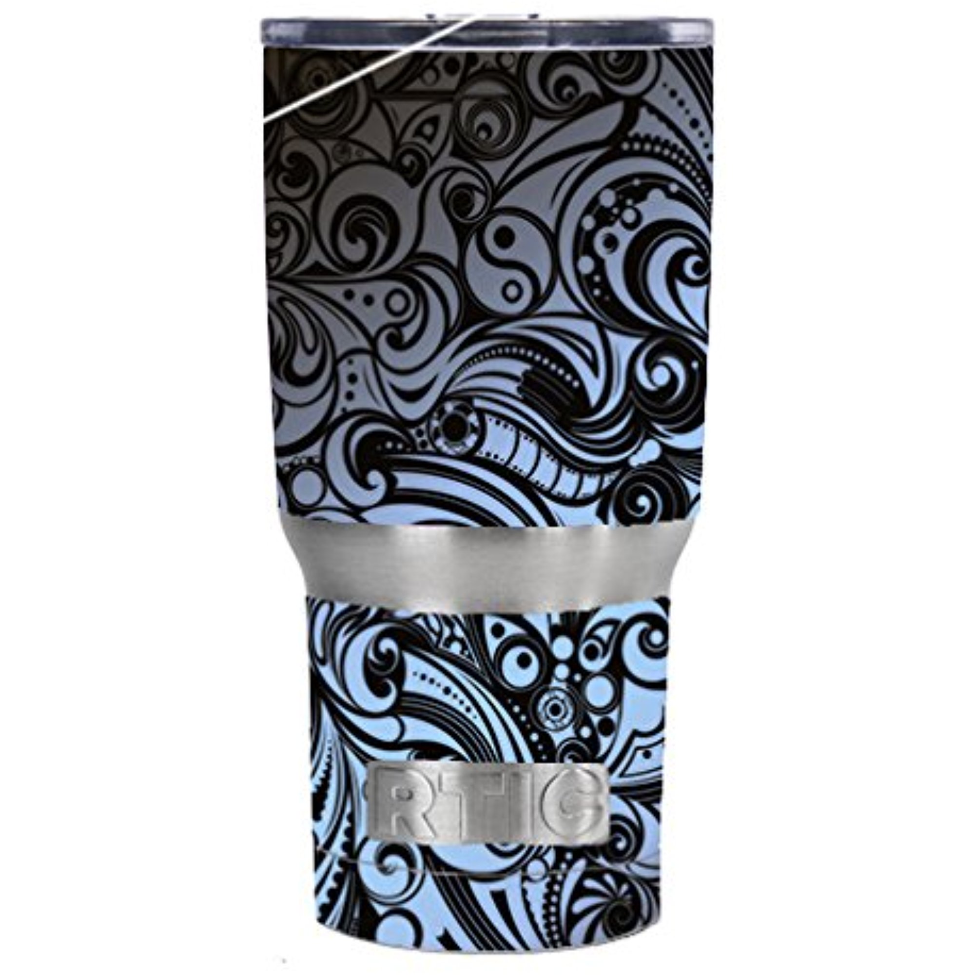 Skin Decal Vinyl Wrap for RTIC 20 oz Tumbler Cup (6-piece kit) stickers ...