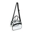 thumbnail image 2 of Bolso de hombro, bolso de mano, correa ajustable, paquete de PVC con bolsillo frontal, bolso transparente cruzado Negro, 2 of 9