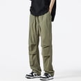 thumbnail image 4 of Pantalones holgados de estilo vintage de otoño para hombre, pantalones casuales de moda, de pierna ancha y recta, pantalones de estilo hip hop con cordón Y2K para hombre, 4 of 5