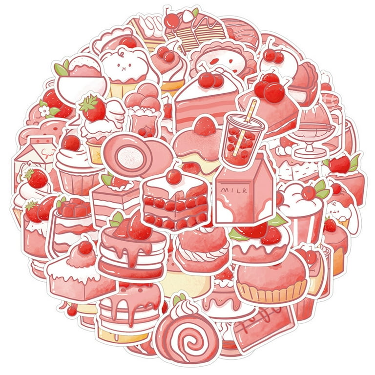 Strawberry stickers  Stickers, Cute food drawings, Vinyl decal stickers