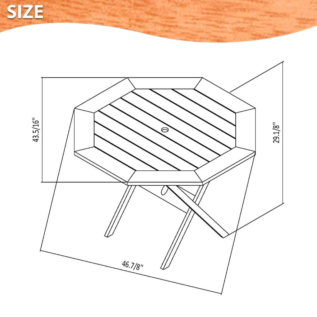 Amazonia Royalton 5 Pieces Eucalyptus Wood Outdoor Dining Set, Ideal for Patio