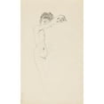 thumbnail image 2 of Adolf Sternschuss 12x18 Black Ornate Wood Framed Double Matted Museum Art Print Titled - Half a Standing Woman (1909), 2 of 5