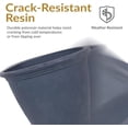 thumbnail image 3 of 24-Inch Anjelica Large Plastic Pot for Plants - Outdoor Double-Walled Large Plastic Planter with Drillable Drainage Holes - Slate, 3 of 9