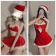 thumbnail image 2 of Conjunto de lencería navideña para mujer, gorro de Papá Noel, pijama sexy, falda, tanga, tocado, camisón de Año Nuevo, regalos, 2 of 5