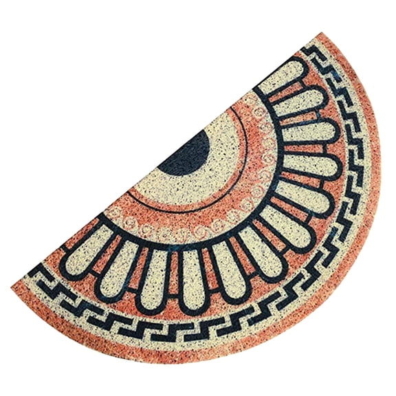 WINDLAND Semi-Circle Doormat Entryway Welcome Mats Anti Slip Floor Mat Washable Entry Door Floor Mat PVC Material 6 Styles Choose