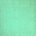 thumbnail image 1 of Ahgly Company Indoor Square Abstract Turquoise Blue Modern Area Rugs, 6' Square, 1 of 4